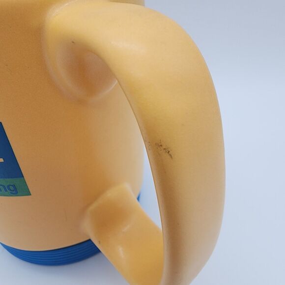 Vintage Accupril Coffee Mug Cup Pharma Drug Rep Advertising Yellow Rubber Bottom - Picture 2 of 9